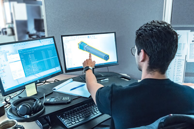 office worker at computer